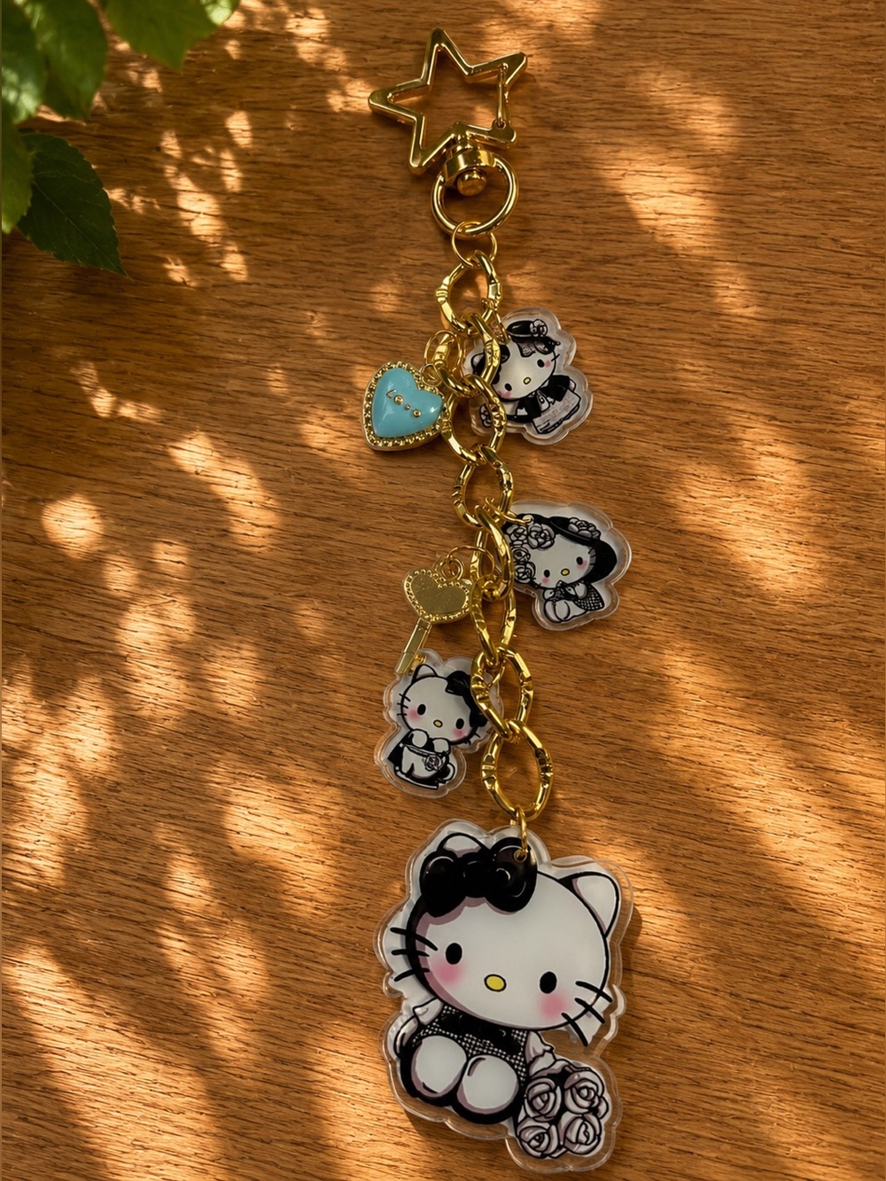 3/$25 Handmade Hello Kitty Inspired keychain/bag charm